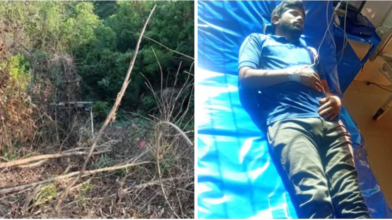 লামায় যান্ত্রিক ত্রুটির কারণে মিনিট্রাক খাদে, আহত ২ 